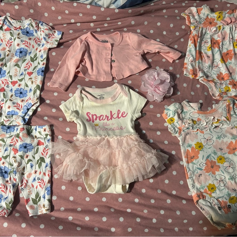 Pink and White Sparkle Princess One Piece